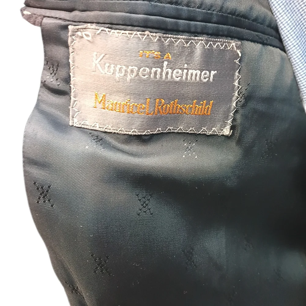 Men's Classic Charcoal Double-Breasted Pea Coat - Picture 3 of 6